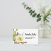 Carte De Visite Succulents | Fleurs et rochers (Debout devant)