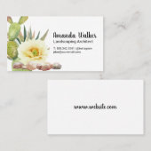 Carte De Visite Succulents | Fleurs et rochers (Devant / Derrière)