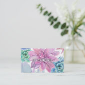 Carte De Visite Succulents Moderne Chic Fiesta Jardin Floral (Debout devant)