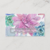 Carte De Visite Succulents Moderne Chic Fiesta Jardin Floral (Dos)