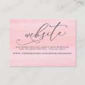 Carte De Visite Succulents Verdure rose Mariage site Web (Devant)