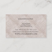 Carte De Visite Succulents verts sur chic moderne de toile de jute (Dos)