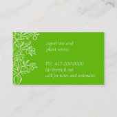 Carte De Visite Succursale Arbre À Fruit Landscaper Ou Gardener (Dos)