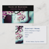 Carte De Visite Succursale en fleurs de cerisier (Devant / Derrière)