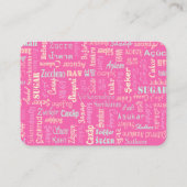 Carte De Visite Sucre (Dos)