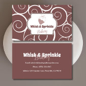 Carte De Visite Sucre Boulangerie Boutique Gâteaux Sur Mesure Choc