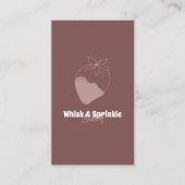 Carte De Visite Sucre Boulangerie Boutique Gâteaux Sur Mesure Choc (Devant)