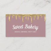 Carte De Visite Sucre Boulangerie Gold Driving Event Gâteaux (Devant)