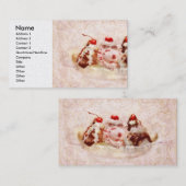 Carte De Visite Sucré - Crème glacée - Banana split (Devant / Derrière)