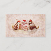 Carte De Visite Sucré - Crème glacée - Banana split (Dos)