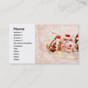 Carte De Visite Sucré - Crème glacée - Banana split