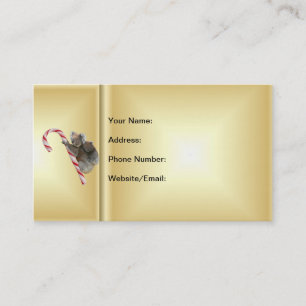 Carte De Visite Sucre de canne d'Escalades Koala Bear Mum et Joey