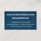 Carte De Visite Sucre Fork Navy Blue Restauration, Restaurant (Dos)