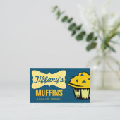 Carte De Visite Sucré pâtisserie Rétro Cupcake Bakery Muffins (Debout devant)
