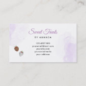 Carte De Visite Sucre Traitements Purple Boulangerie (Dos)