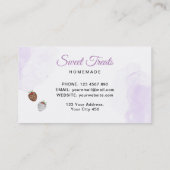 Carte De Visite Sucre Traitements Purple Boulangerie (Dos)