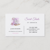Carte De Visite Sucre Traitements Purple Boulangerie (Dos)