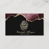 Carte De Visite Sucres Cupcake Gold Drives Boulangerie Bourgogne A (Devant)