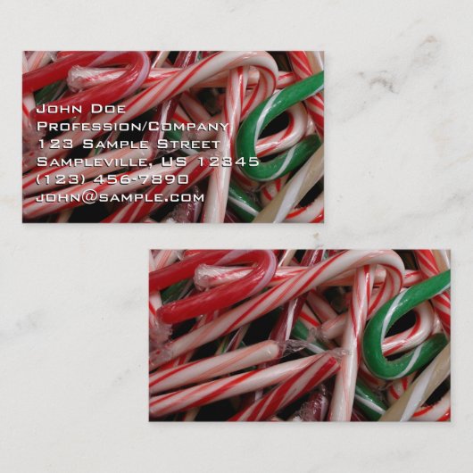 Carte De Visite Sucres de canne (Devant / Derrière)