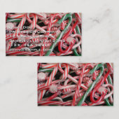 Carte De Visite Sucres de canne et menthe de Noël (Devant / Derrière)