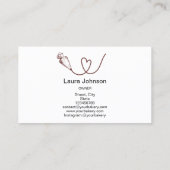 Carte De Visite Sucres de gâteau Cupcake Boulangerie holographe co (Dos)