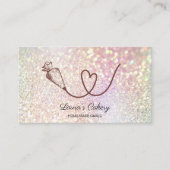 Carte De Visite Sucres de gâteau Cupcake Boulangerie holographe co (Devant)