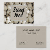 Carte De Visite Sucres indiens Farine de blé Ladoos Douceur (Devant / Derrière)