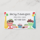 Carte De Visite Sucres rétro desserts boulangerie pâtisserie chef (Devant)