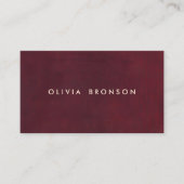 Carte De Visite Suède rouge Bourgogne Simple Élégant (Devant)