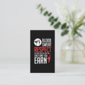 Carte De Visite Sueur de sang Respecter le hapkido taekwondo karat (Debout devant)