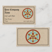 Carte De Visite Suffolk Hexafoil (Daisy Wheel) Witch Mark (Devant / Derrière)