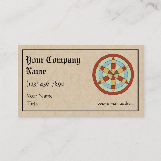 Carte De Visite Suffolk Hexafoil (Daisy Wheel) Witch Mark (Devant)