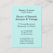 Carte De Visite SUISSE : Art déco Moderne : Bureau d'années '60, (Dos)