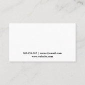 Carte De Visite Suit sur mesure | Seamstress (Dos)