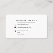 Carte De Visite Suivez L'Analyse Pour Vous Connecter Avec Nous QR  (Dos)