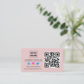 Carte De Visite Suivez L'Analyse Pour Vous Connecter Avec Nous QR (Debout devant)