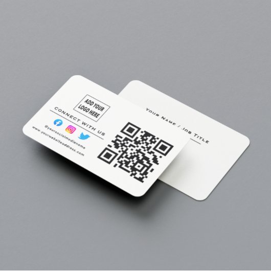 Carte De Visite Suivez L'Analyse Pour Vous Connecter Avec Nous QR 