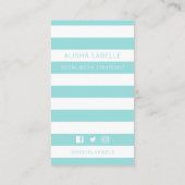 Carte De Visite Suivez-moi Branché Moderne Plage Beauté Médias soc (Dos)