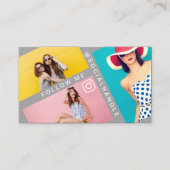 Carte De Visite Suivez-moi dans le mode médias sociaux Présentatio (Devant)