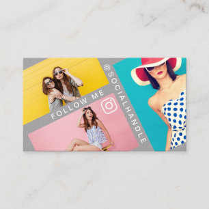 Carte De Visite Suivez-moi dans le mode médias sociaux Présentatio