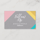 Carte De Visite Suivez-moi dans le mode médias sociaux Présentatio (Dos)
