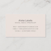 Carte De Visite Suivez-moi Social Media Carré Grille Photo Collage (Dos)