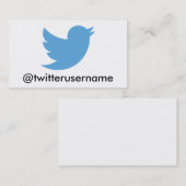 Carte De Visite Suivez-moi sur le gazouillement (l'username (Devant / Derrière)