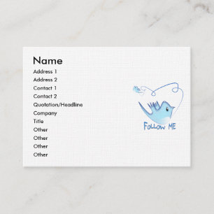 Carte De Visite Suivez-moi sur Twitter Cadeaux et Tourbillons T-s