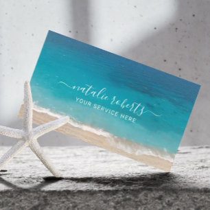 Carte De Visite Summer Beach Photographie Planification de l'événe
