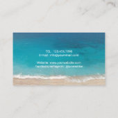 Carte De Visite Summer Beach Photographie Planification de l'événe (Dos)