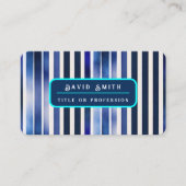 Carte De Visite Summer Popular Navy Blue Boat Stripes Collection (Devant)