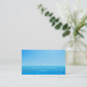 Carte De Visite Summer Sky Ocean Therapist Psychologue Couch (Debout devant)