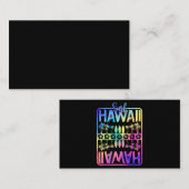 Carte De Visite Summer Tie Dye Hawaii Funny Surf Lover Surf Maman (Devant / Derrière)