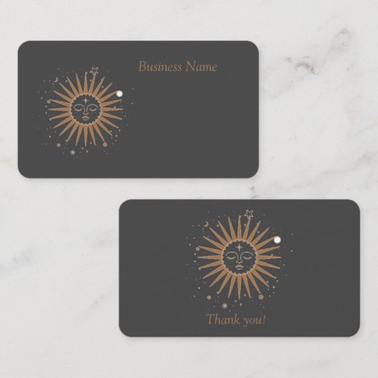 Carte De Visite sun (Devant / Derrière)